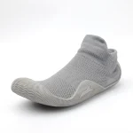 Men's Grey Gym Ankle Sock Shoes(Breathable And Light)
